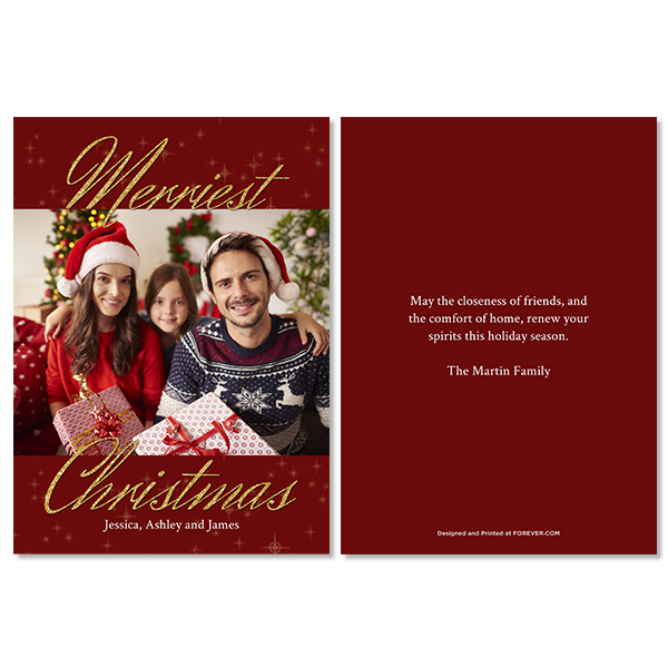 Merriest Christmas Red Card