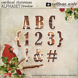 Cardinal Christmas AlphaSet