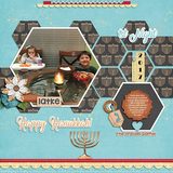 Hanukkah Lights Word Tags