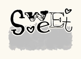 Tabletop Template - Whimsical Words - SWEET