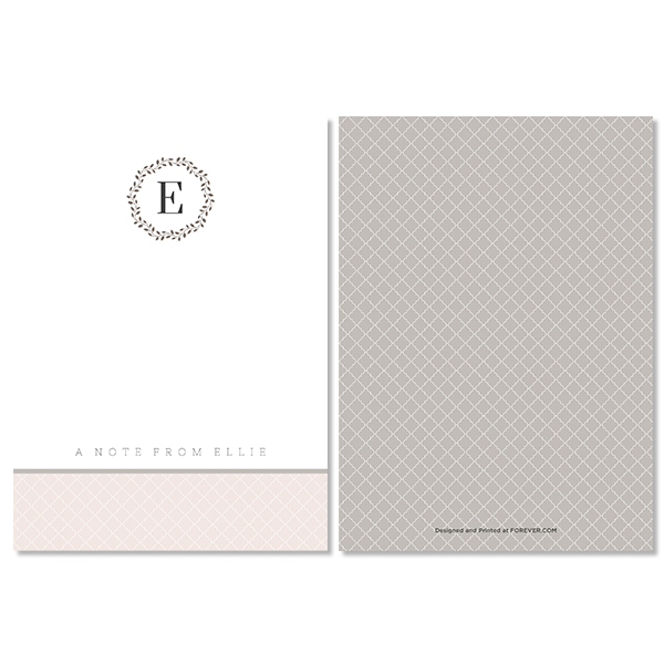 Elegant Occasion Monogram Notecard