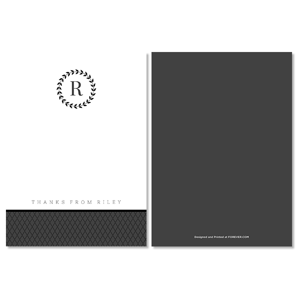 Formal Occasion Monogram Notecard