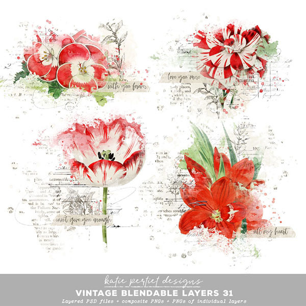 Vintage Blendable Layers 31 Digital Art - Digital Scrapbooking Kits