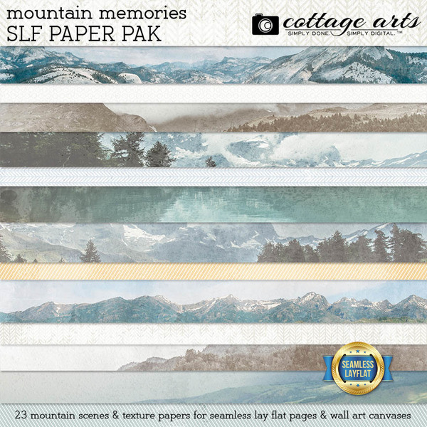 Mountain Memories SLF Paper Pak Digital Art - Digital Scrapbooking Kits