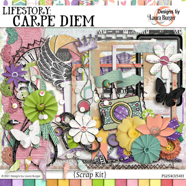 Simple Stories Custodia In Plastica Trasparente Per Planner A5 Carpe Diem, Con Cerniera, Senza Acidi