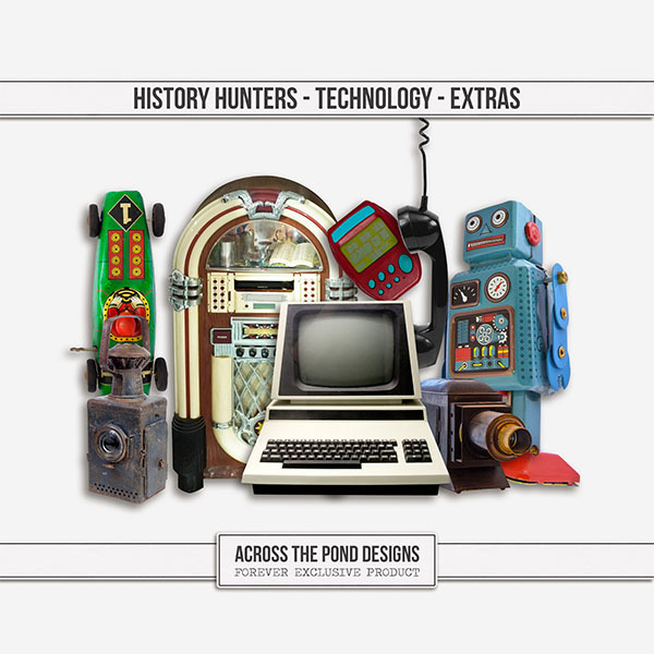 History Hunters - Technology - Extras Digital Art - Digital Scrapbooking Kits