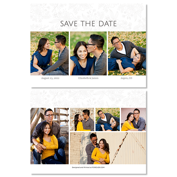 Floral Save the Date Card