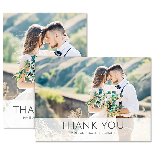 Always & Forever White Thank You Card