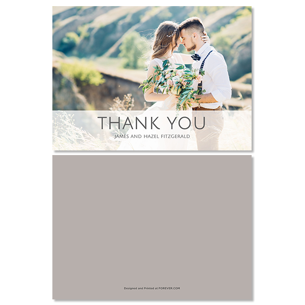 Always & Forever White Thank You Card