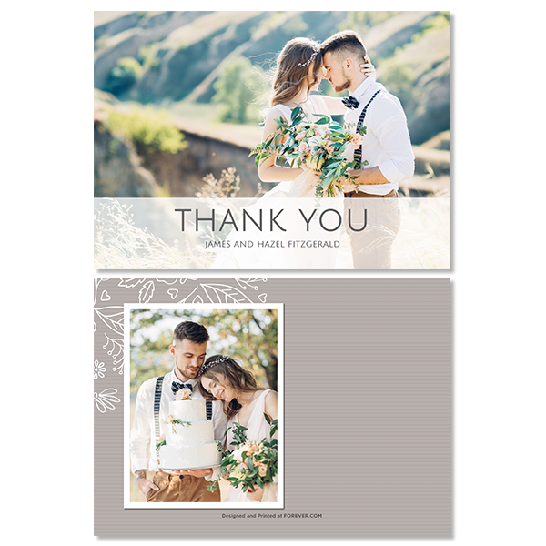 Always & Forever White Thank You Card