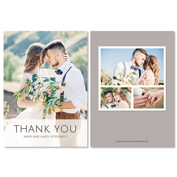 Always & Forever White Thank You Card