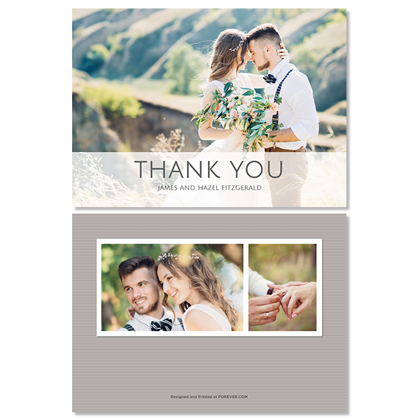 Always & Forever White Thank You Card