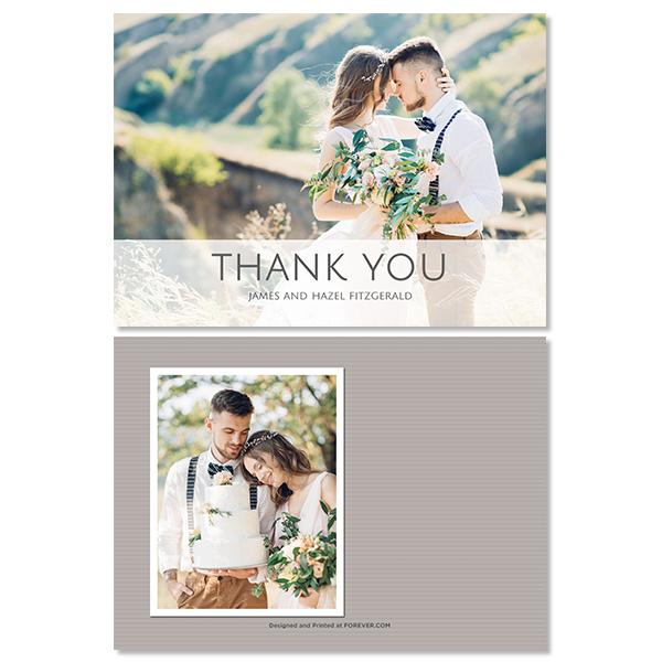Always & Forever White Thank You Card