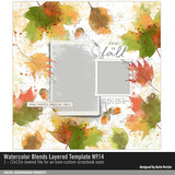 Watercolor Blends Layered Template 14