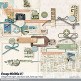 Vintage Mini Mix Scrapbooking Bundle 02