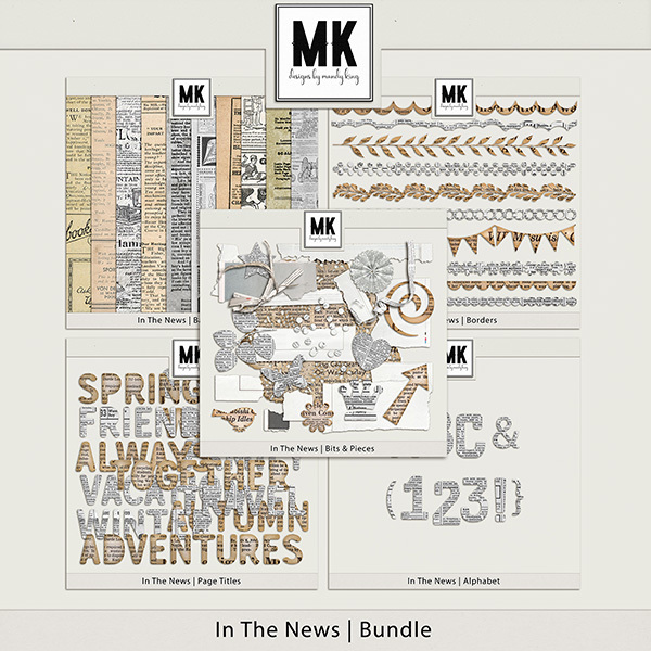 In The News Bundle Digital Art - Digital Scrapbooking Kits