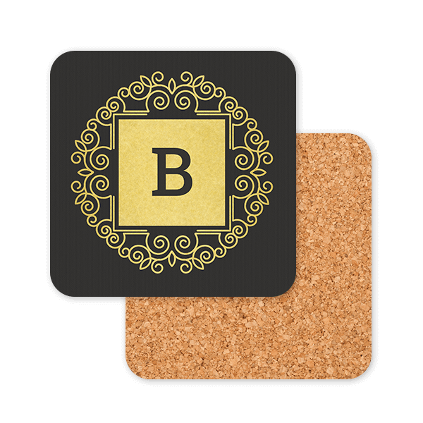 Monogram & Gold Coasters Coaster Set