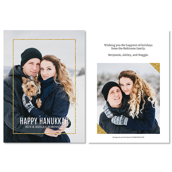 Glitzy Hanukkah Card