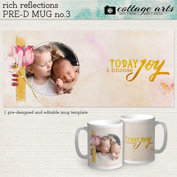 Rich Reflections Pre-designed Mug 3 Digital Art - Digital Scrapbooking Kits