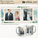 Life in Watercolor Pre-designed Mug 1