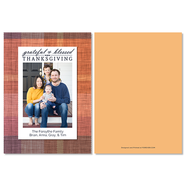 Grateful and Blessed Thanksgiving Card