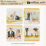 Life in Watercolor Pre-designed Coasters 2