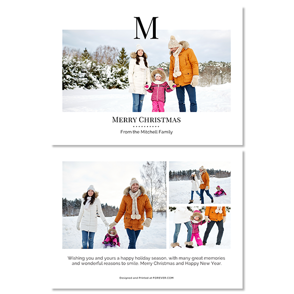 Monochromatic Monogram Card