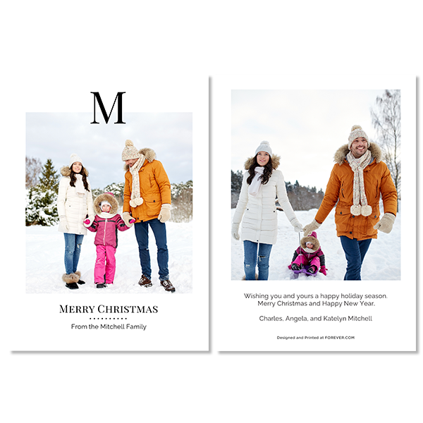 Monochromatic Monogram Card