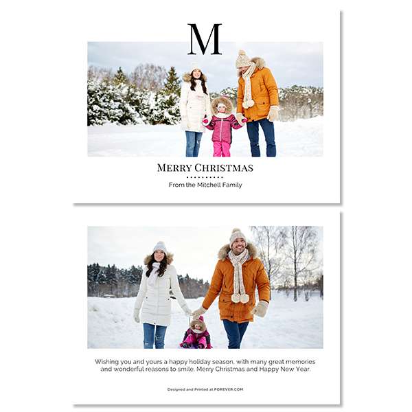 Monochromatic Monogram Card