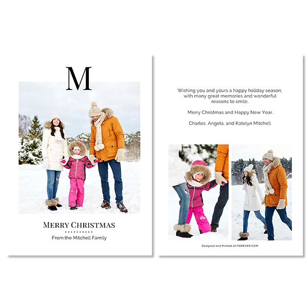 Monochromatic Monogram Card