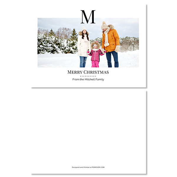 Monochromatic Monogram Card