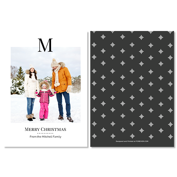 Monochromatic Monogram Card