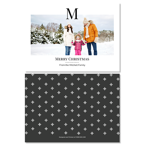 Monochromatic Monogram Card