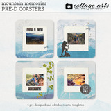 Mountain Memories Pre-designed Coasters