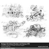 Vintage Christmas Brushes and Stamps 02
