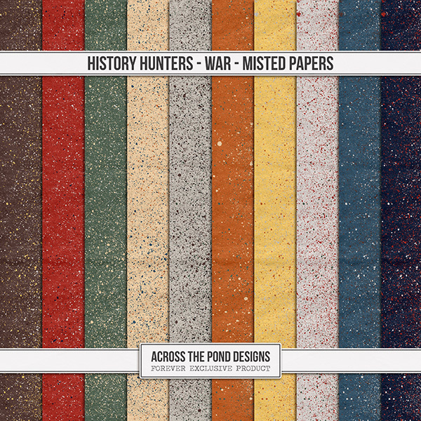 History Hunters - War - Misted Papers Digital Art - Digital Scrapbooking Kits