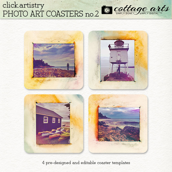 Click.Artistry Pre-designed Coasters 2 Digital Art - Digital Scrapbooking Kits