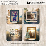 Autumn Blessings Pre-designed Coasters