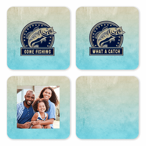 Gone Fishing Coasters | Coaster Set | FOREVER.com