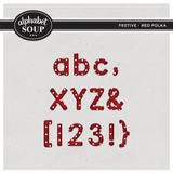 Festive Alpha - Red Polka