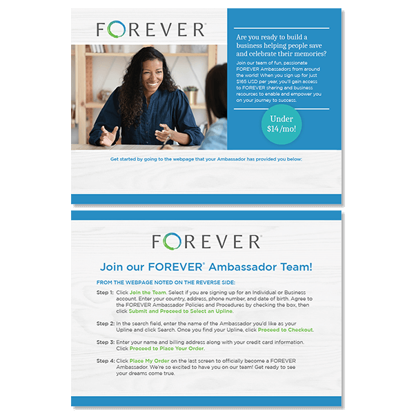 Step-by-Step Ambassador Sign Up Card