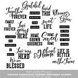 Vintage Farmhouse Garden Sentiment Stamps