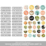 Vintage Farmhouse Garden Sticker Sheet 03