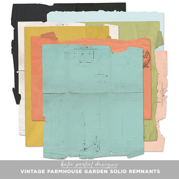 Vintage Farmhouse Garden Solid Remnants Digital Art - Digital Scrapbooking Kits