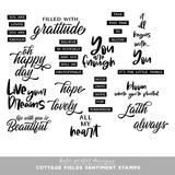Cottage Fields Sentiment Stamp Pack