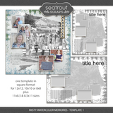 Misty Watercolor Memories - Template 1
