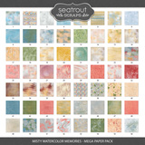 Misty Watercolor Memories - Mega Paper Pack