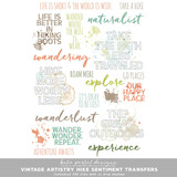 Vintage Artistry Hike Sentiment Transfers