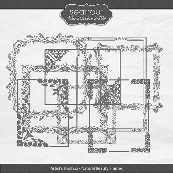 Artist's Toolbox - Natural Beauty Frames Digital Art - Digital Scrapbooking Kits