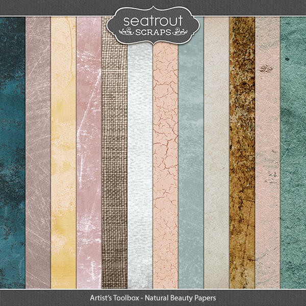 Artist's Toolbox - Natural Beauty Papers Digital Art - Digital Scrapbooking Kits